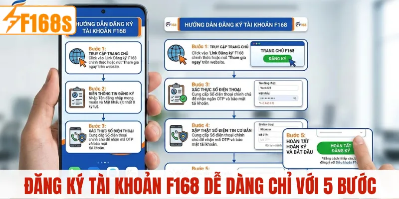 Đăng ký tài khoản F168 dễ dàng chỉ với 5 bước