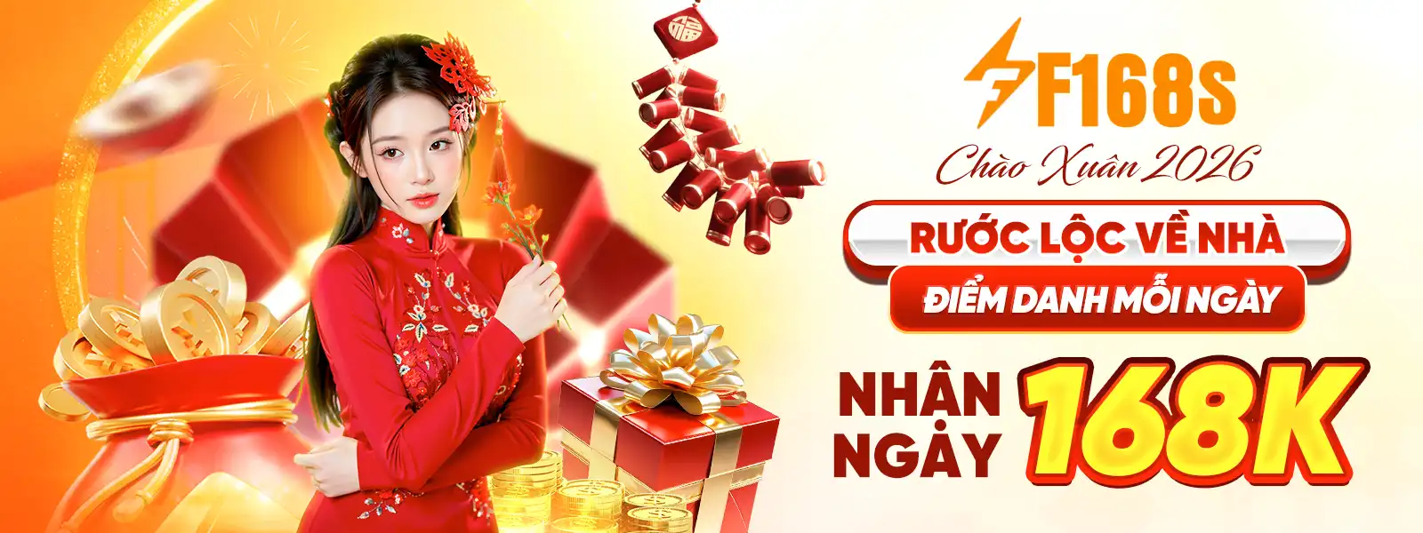 F168 chào Xuân 2026 ngập tràn quà tặng